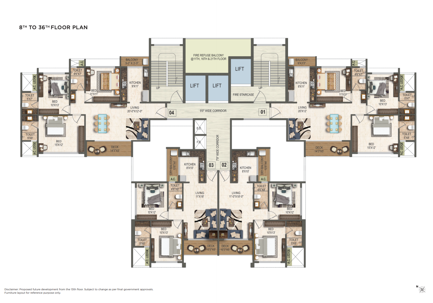 Kamdhenu Vogue, Sanpada — floor plan 1