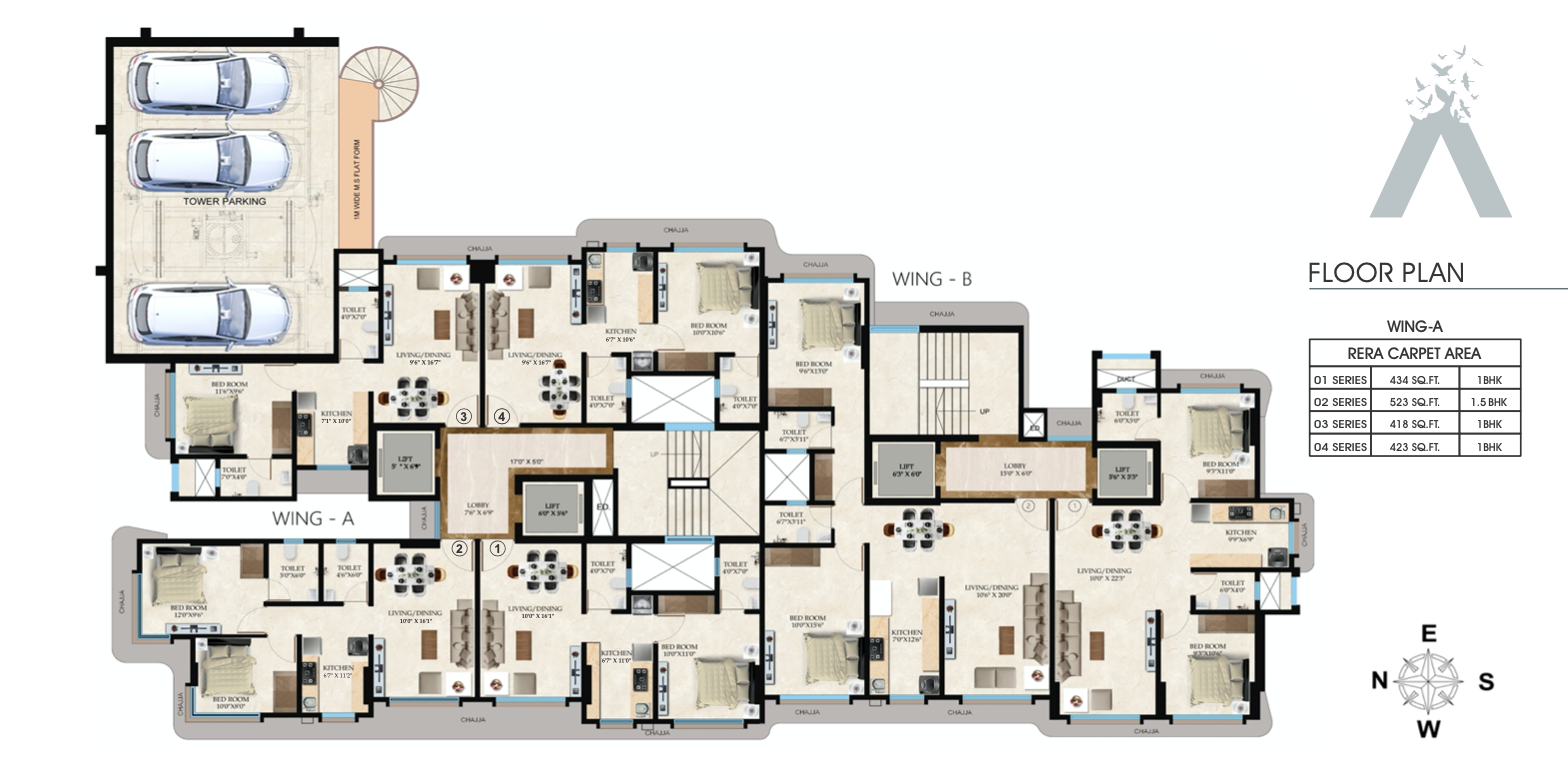 Ashtha Buoyancy, Borivali East — floor plan 1