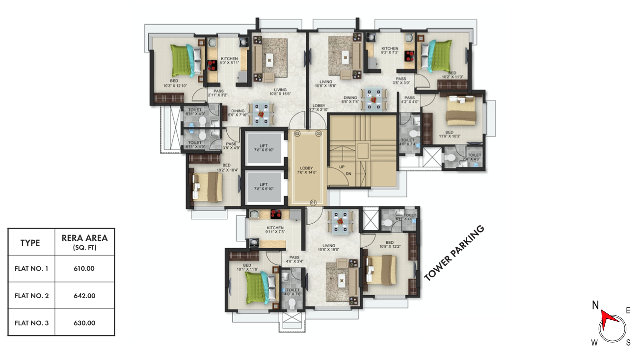 Romell Empress, Borivali West — floor plan 1
