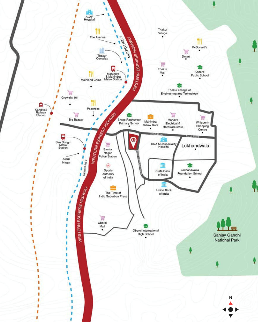 UK Luxecity - Tower E&F, Kandivali East — floor plan 2