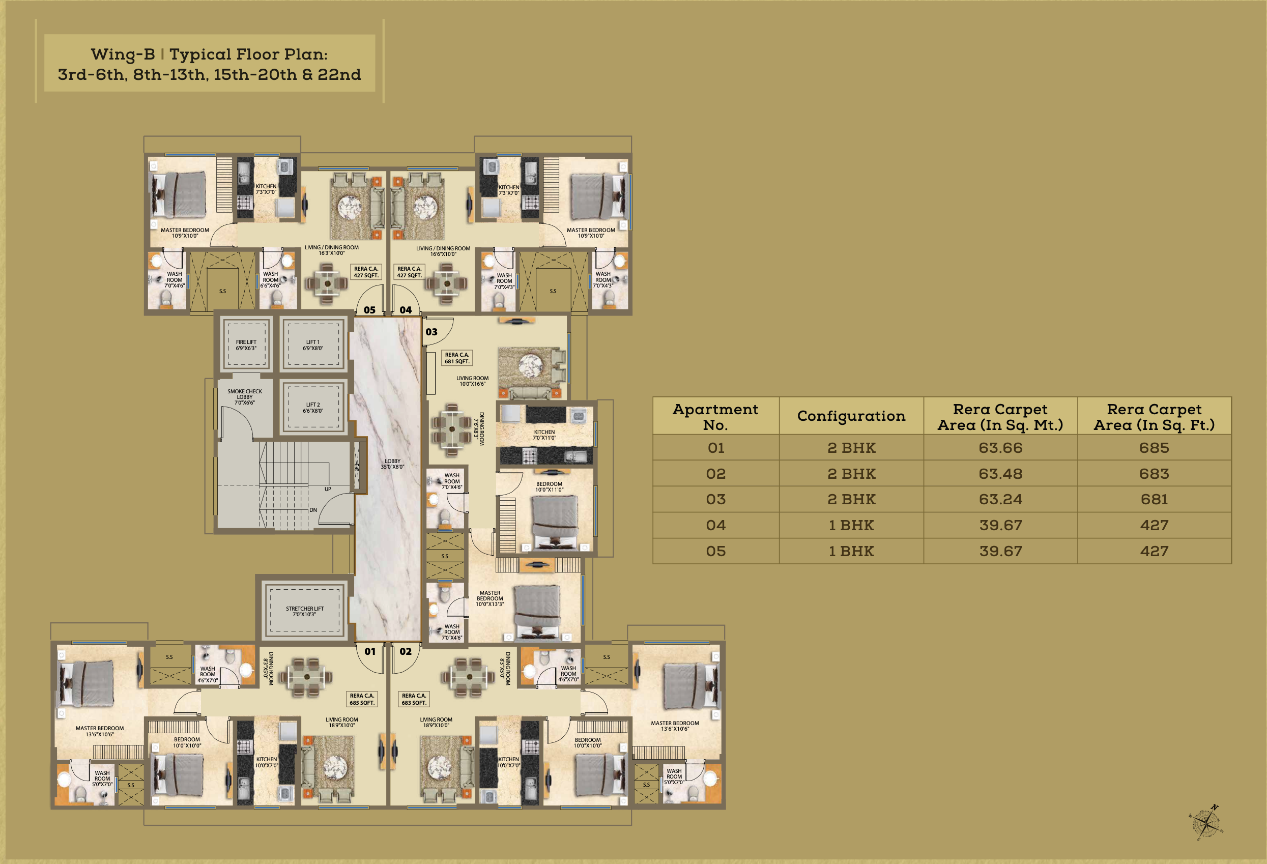 24 Karat, Jogeshwari West — floor plan 1