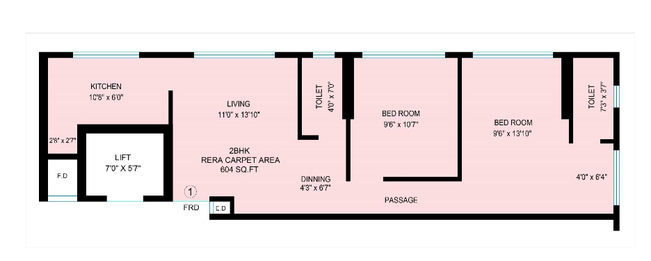Nirvaana Crown, Chembur — floor plan 1