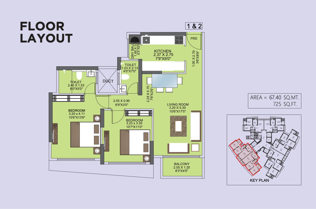 Tridhatu Morya - Ekdanta, Chembur — floor plan 1