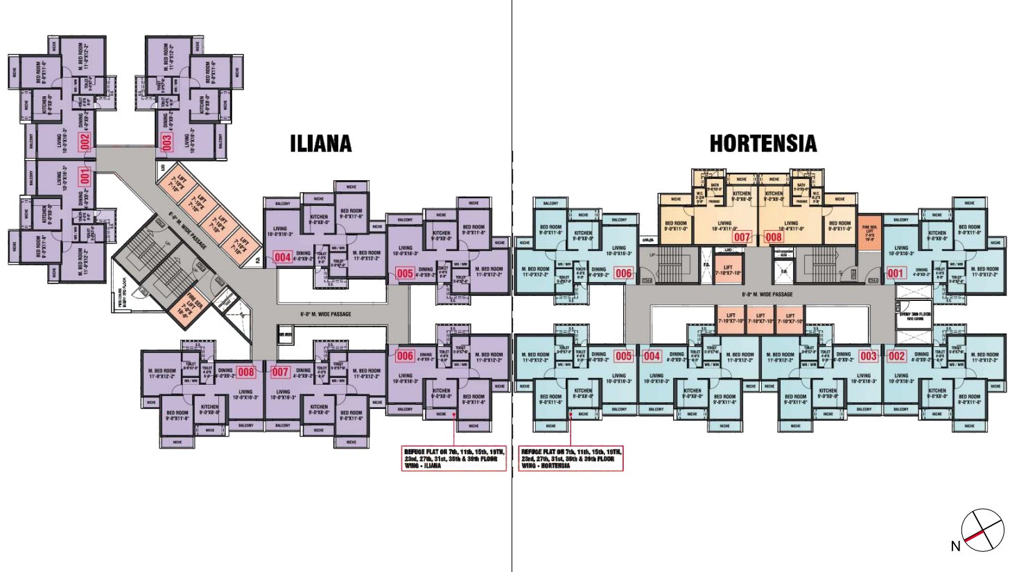 Arihant Aspire City - Hortensia, Taloja — floor plan 1