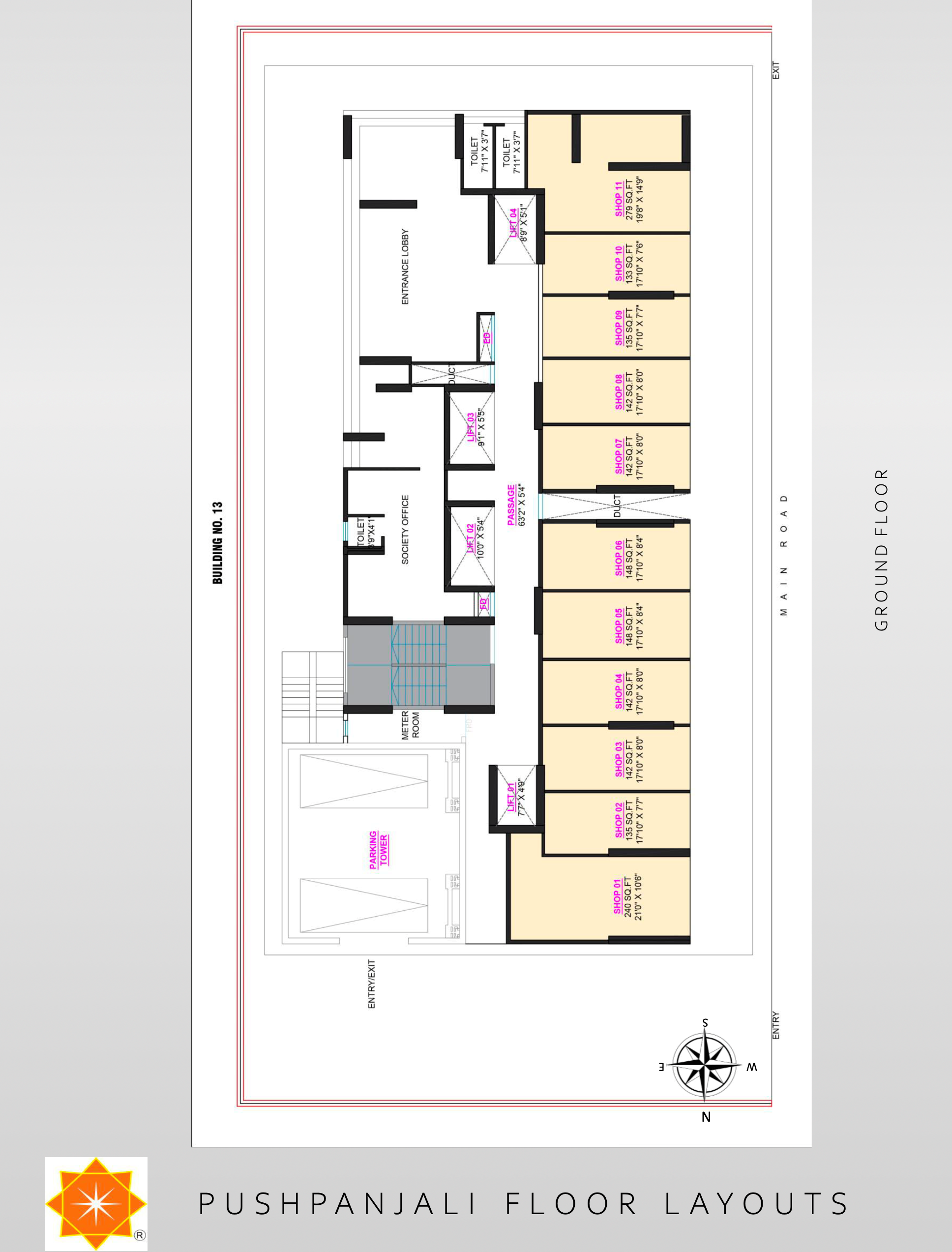 Pushpanjali Residency, Vikhroli — floor plan 1