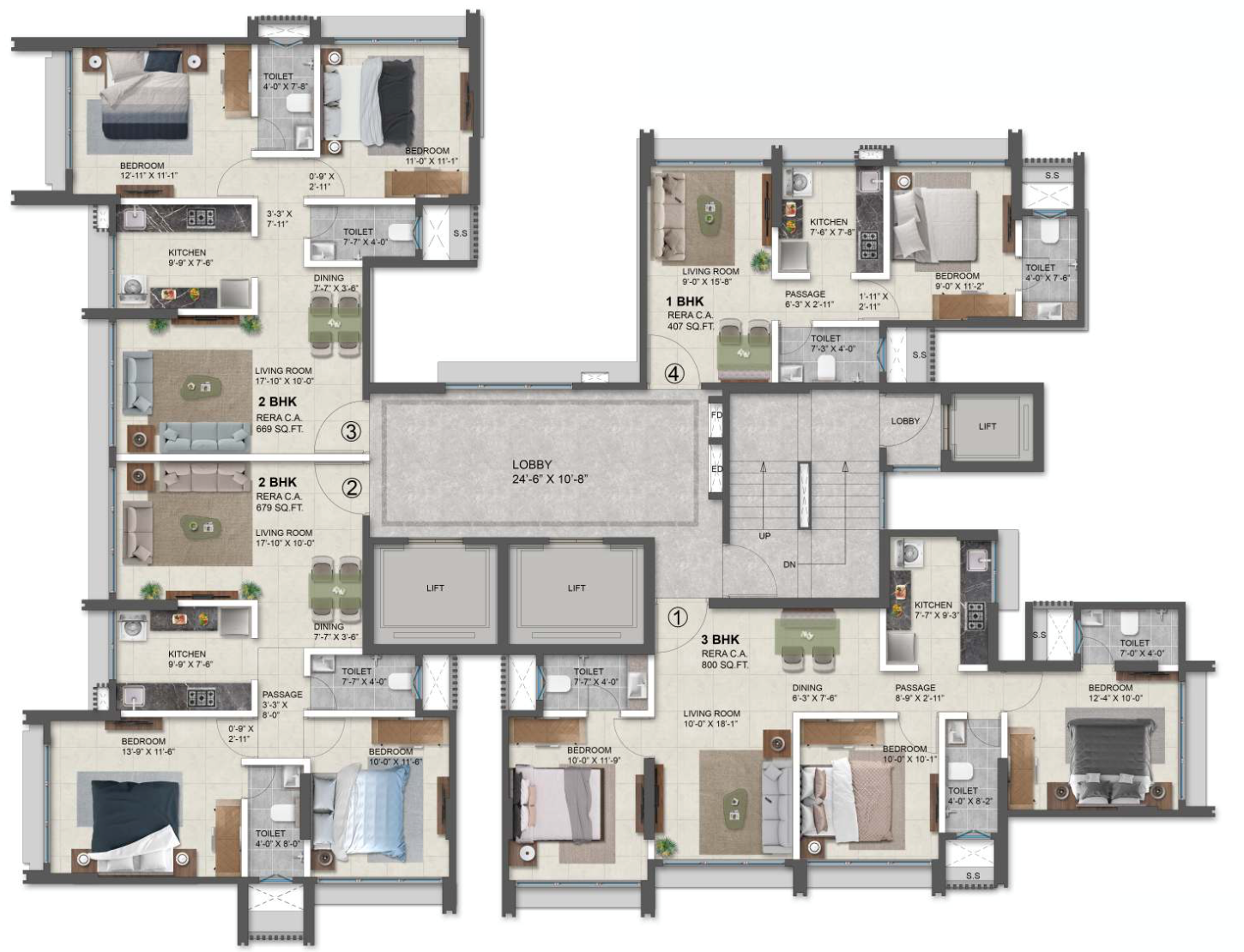 Jaymala Sadan, Malad West — floor plan 1