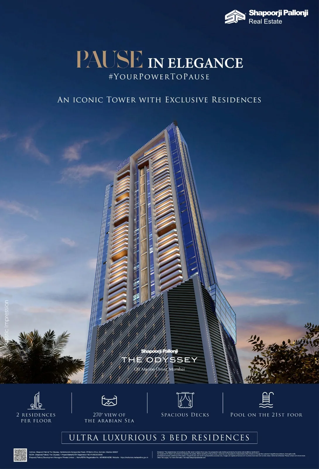 The Odyssey, Girgaon The Odyssey by Shapoorji Pallonji Real Estate, Off Marine Drive Road — project cover