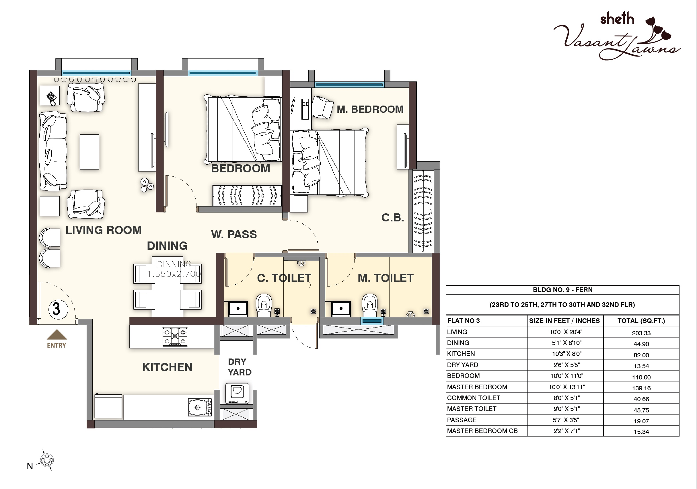 Vasant Lawns Ferns, Thane West — floor plan 1
