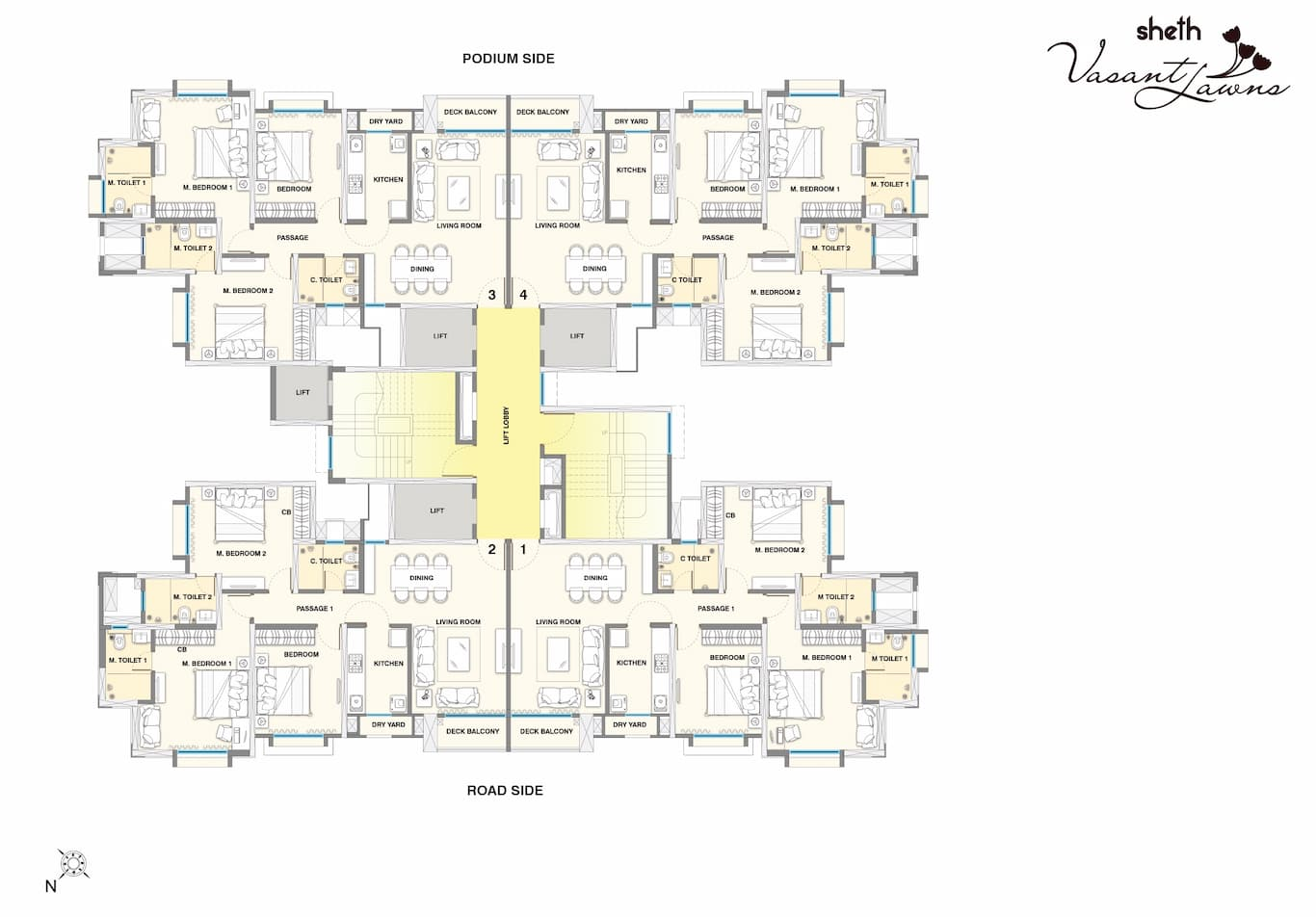 Vasant Lawns Ferns, Thane West — floor plan 2