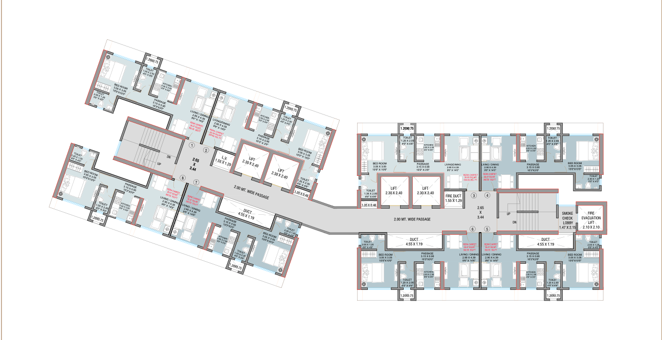 Raunak Bliss A4, Thane West — floor plan 1