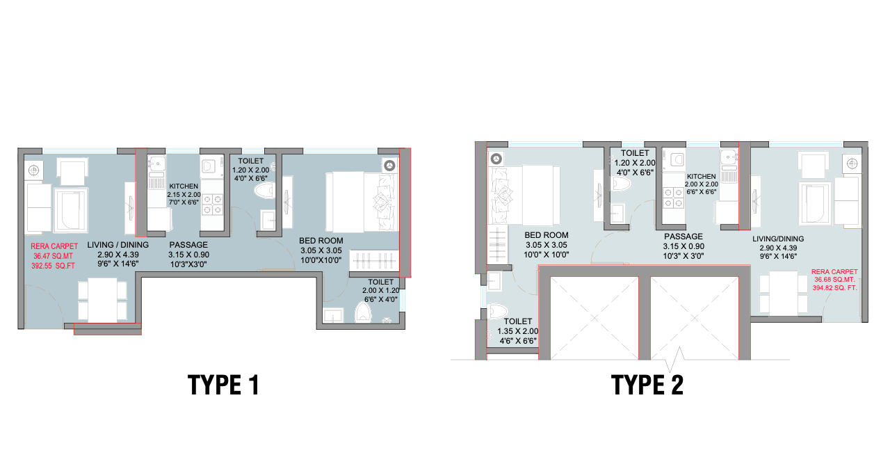 Raunak Bliss A4, Thane West — floor plan 2