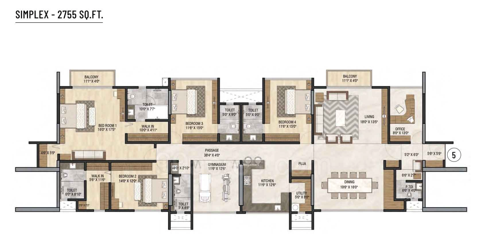 Ashar Titan, Ghatkopar East — floor plan 1
