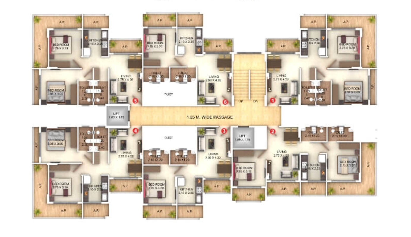 Vishwajeet Precious, Kalyan — floor plan 1