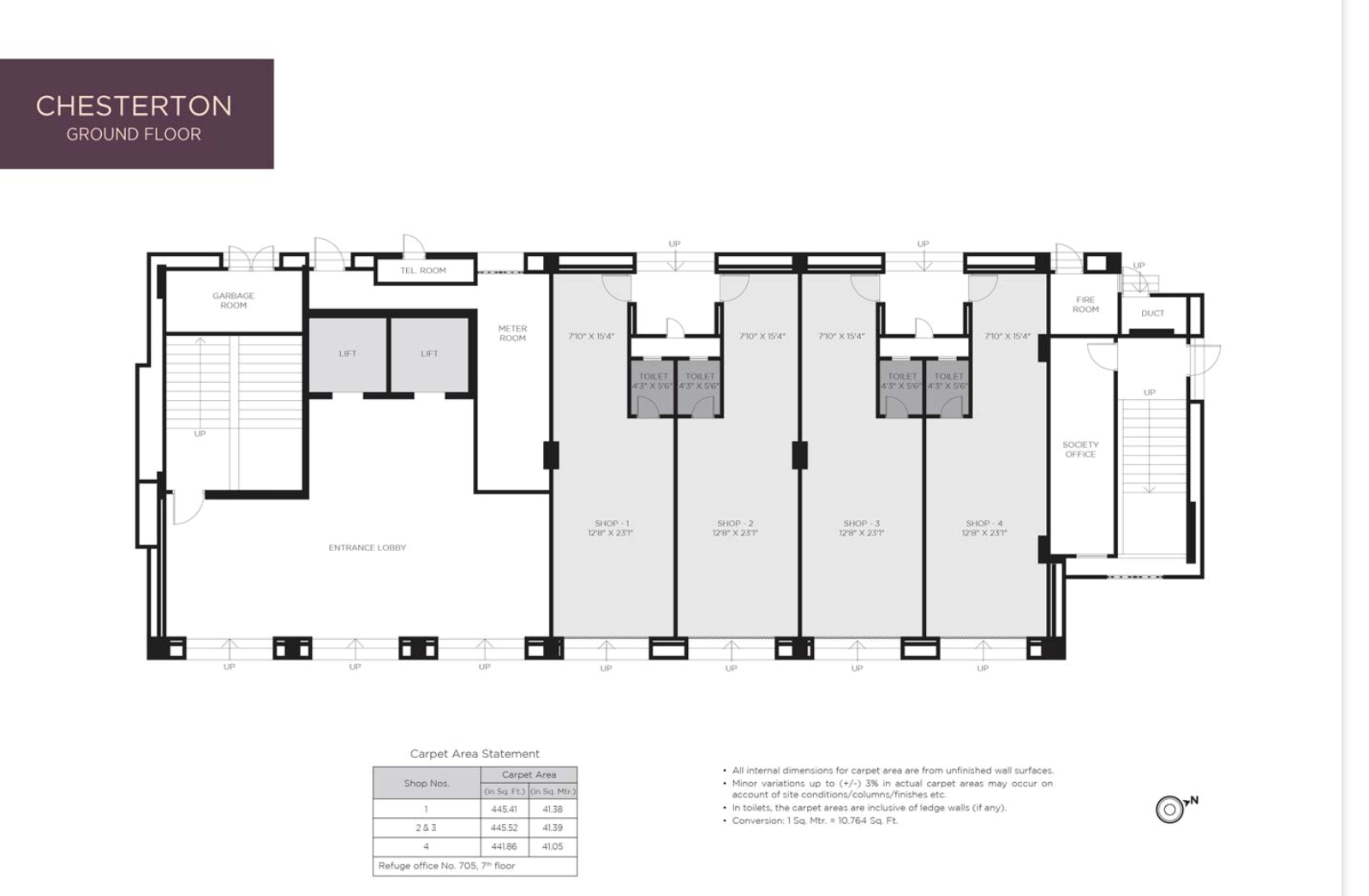 Hiranandani Chesterton, Thane West — floor plan 1
