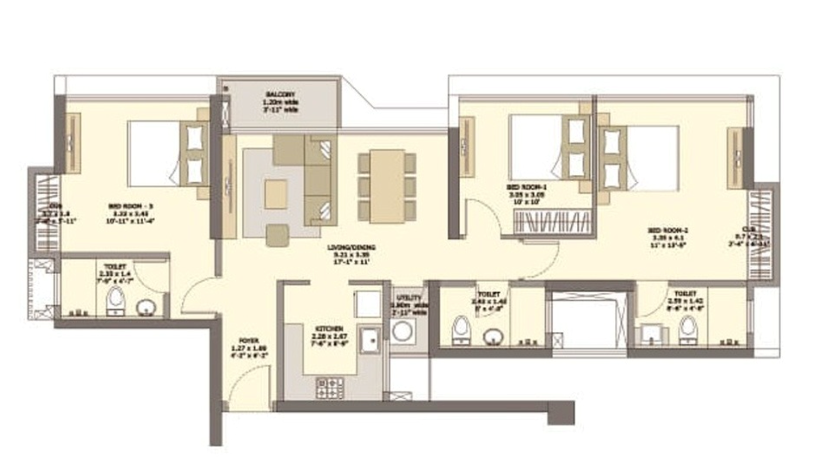 Ruparel Celestia, Mulund East — floor plan 2