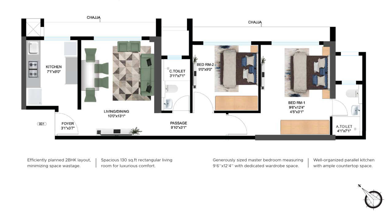 Ajmera Greenscape, Wadala — floor plan 1
