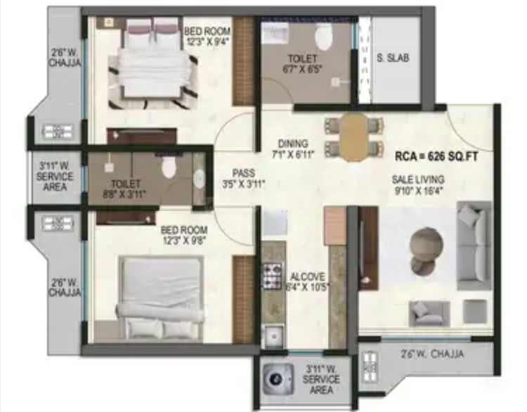 Satre Happy Nest, Kanjur Marg — floor plan 1