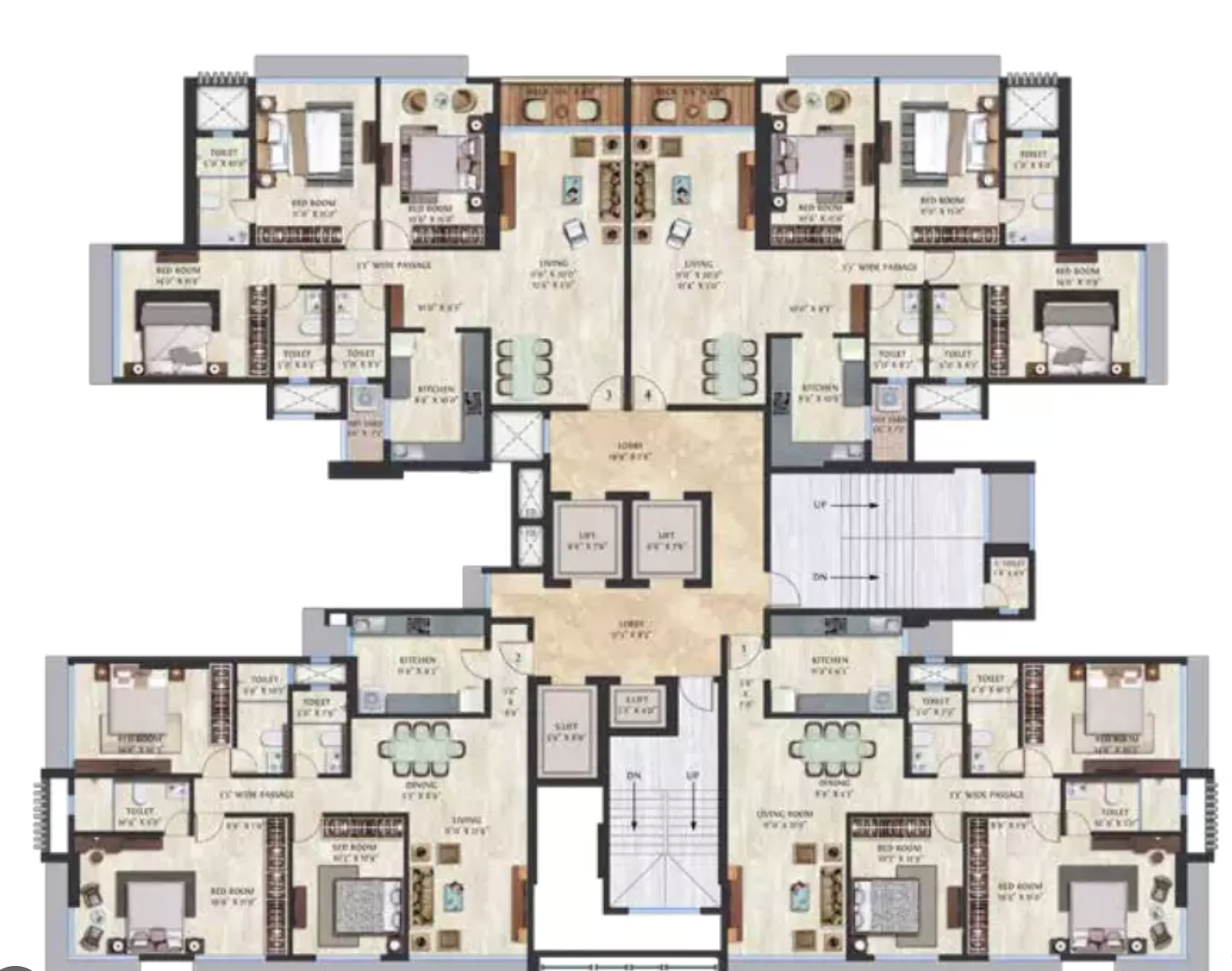 Silver Bay, Bandra West — floor plan 1