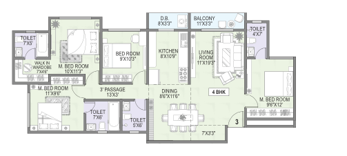 The Midtown, Nalla Sopara — floor plan 1