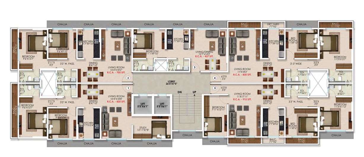 Sheetal Indermohini, Santacruz West — floor plan 1