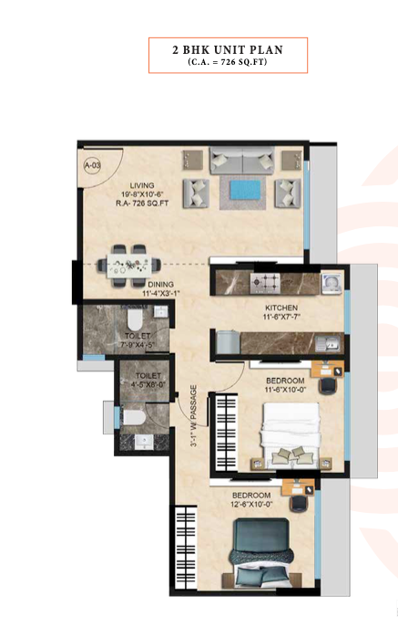 Sayaji Elvira, Vile Parle East — floor plan 1