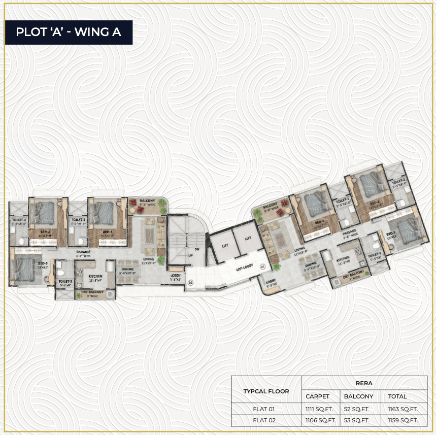 SKG Navageeta, Chembur — floor plan 1