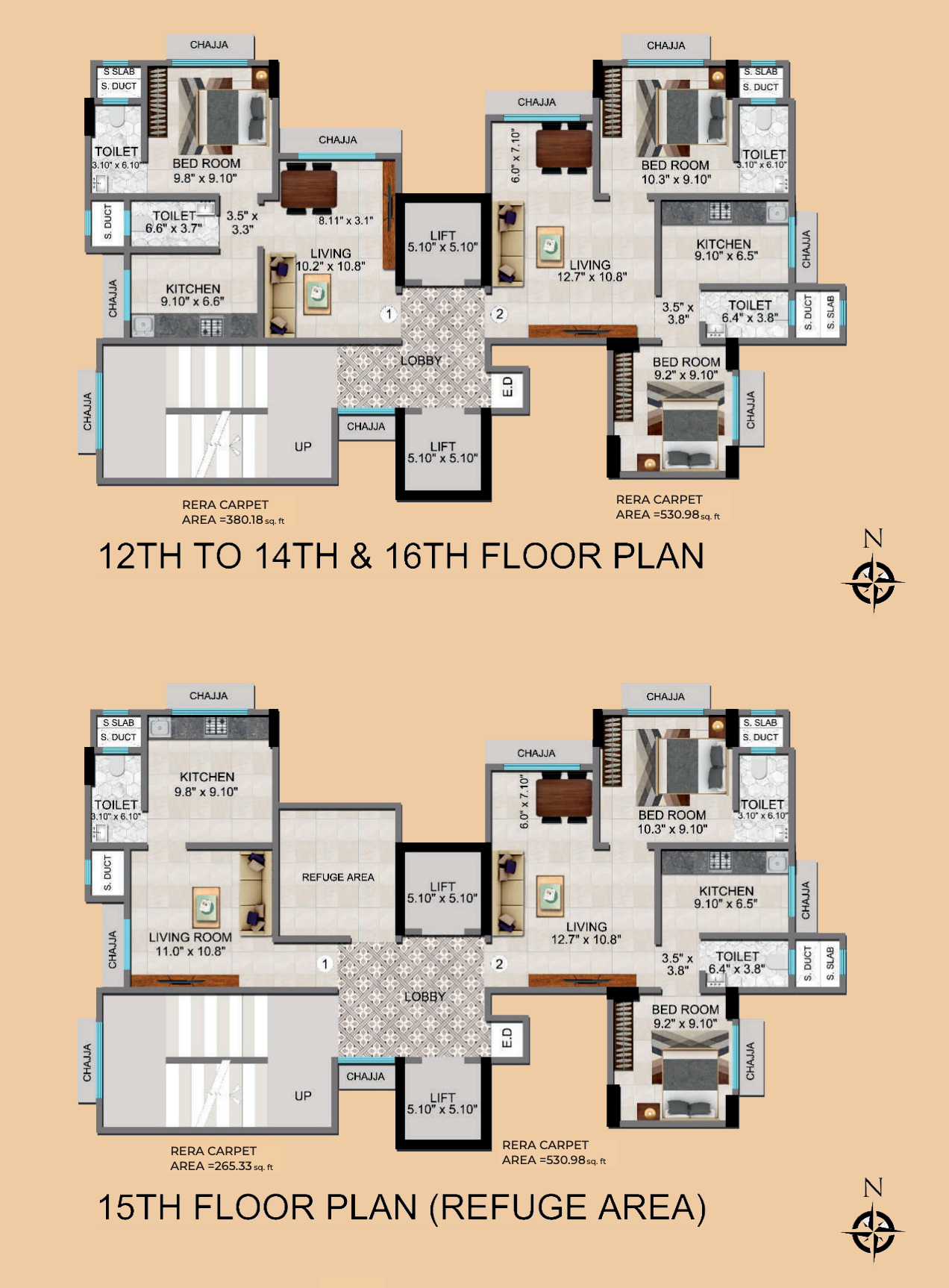Hill Star, Malad East — floor plan 1