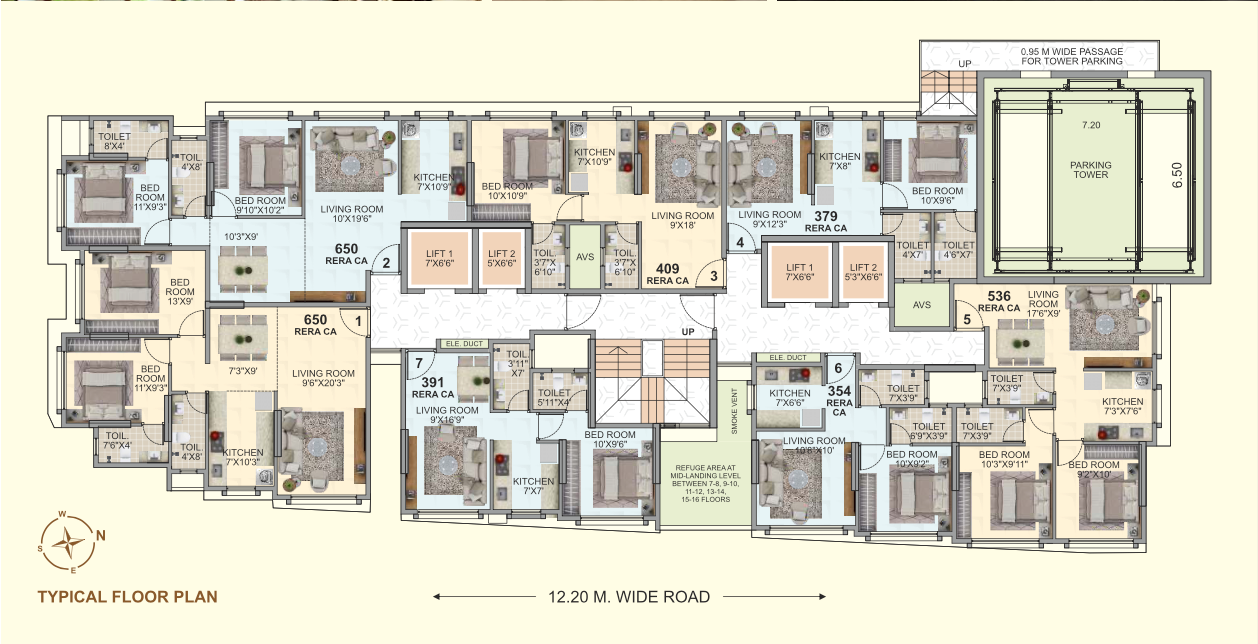 Om Makarand Heights, Ghatkopar East — floor plan 1