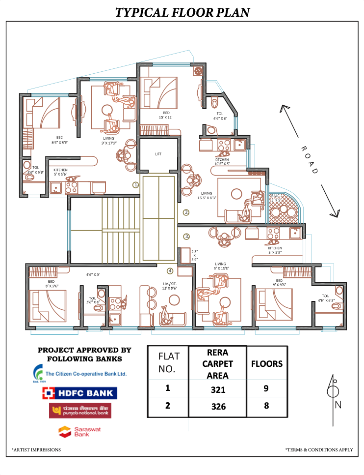 The Pride, Andheri East — floor plan 1