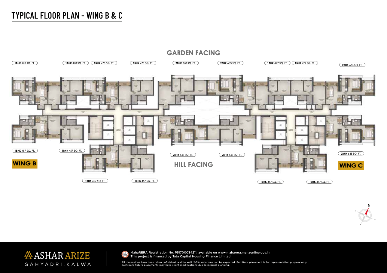 Ashar Merac, Thane West — floor plan 1