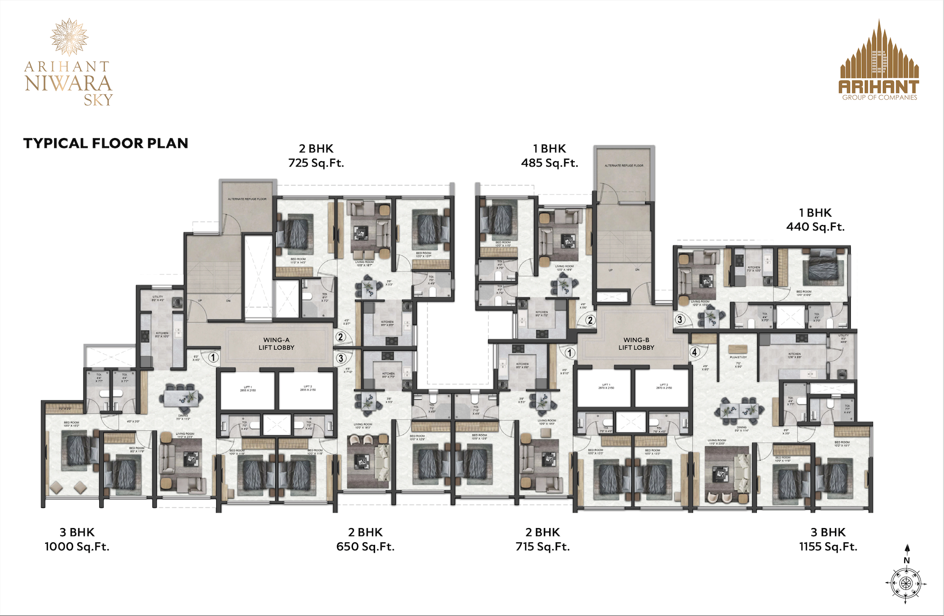 Arihant Niwara Sky, Sion — floor plan 1