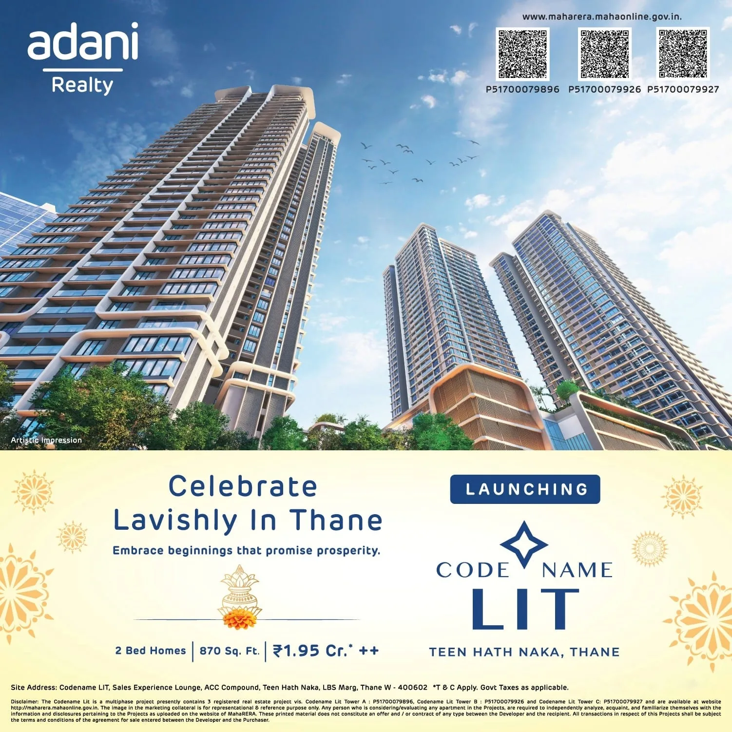 Codename Adani Lit, Thane West Codename Adani Lit by Adani Realty, Teen Hath Naka Flyover, Bhakti Mandir — project cover