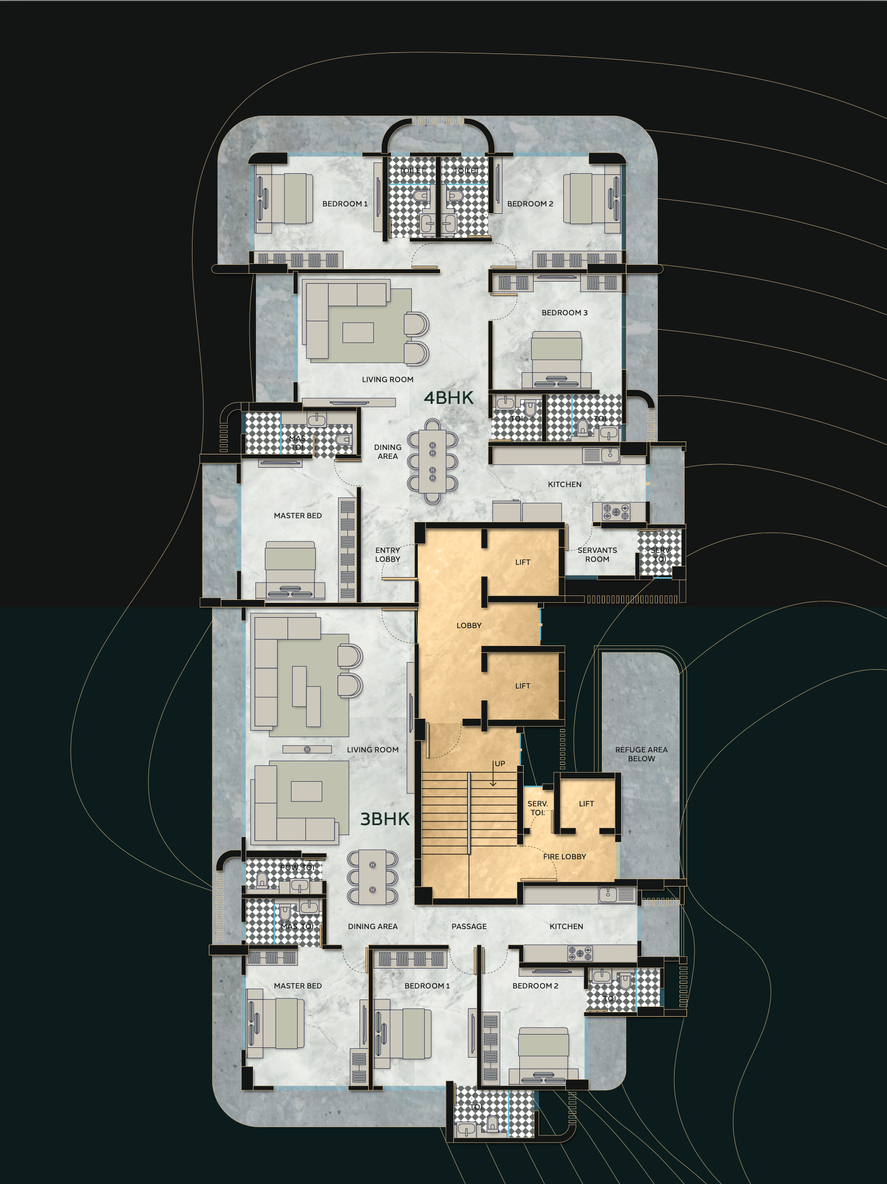 Mirchandani Goldstone, Bandra West — floor plan 1