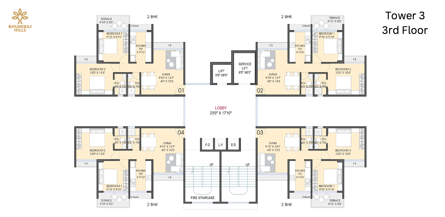 Bhumiraj Hills Tower 2 & 3, Belapur — floor plan 1