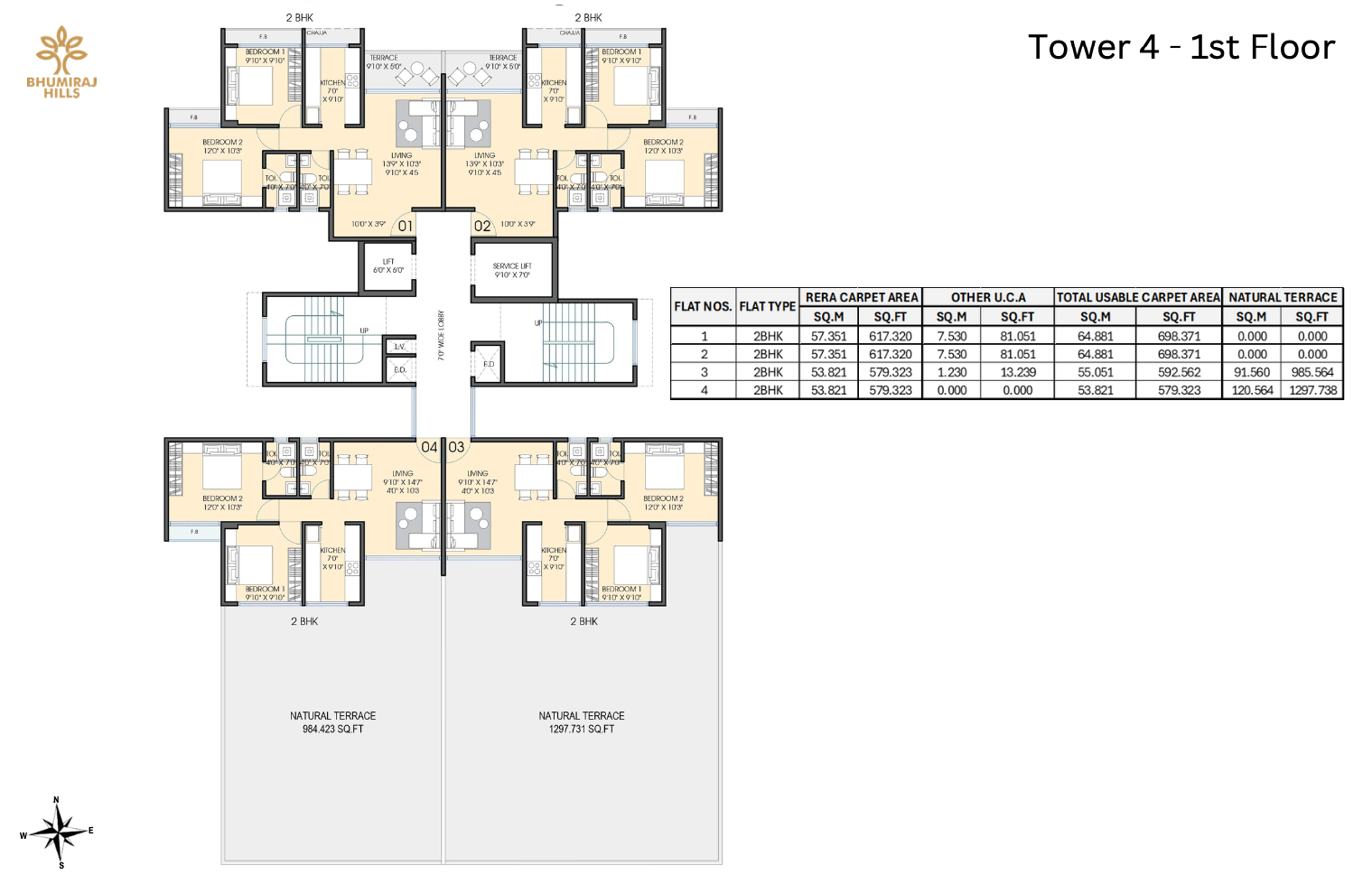 Bhumiraj Hills Tower 4, Belapur — floor plan 1