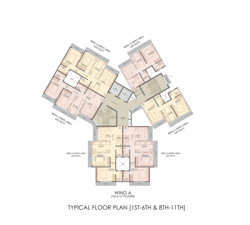 127 Raj Homes Tower A, Mira Road — floor plan 1