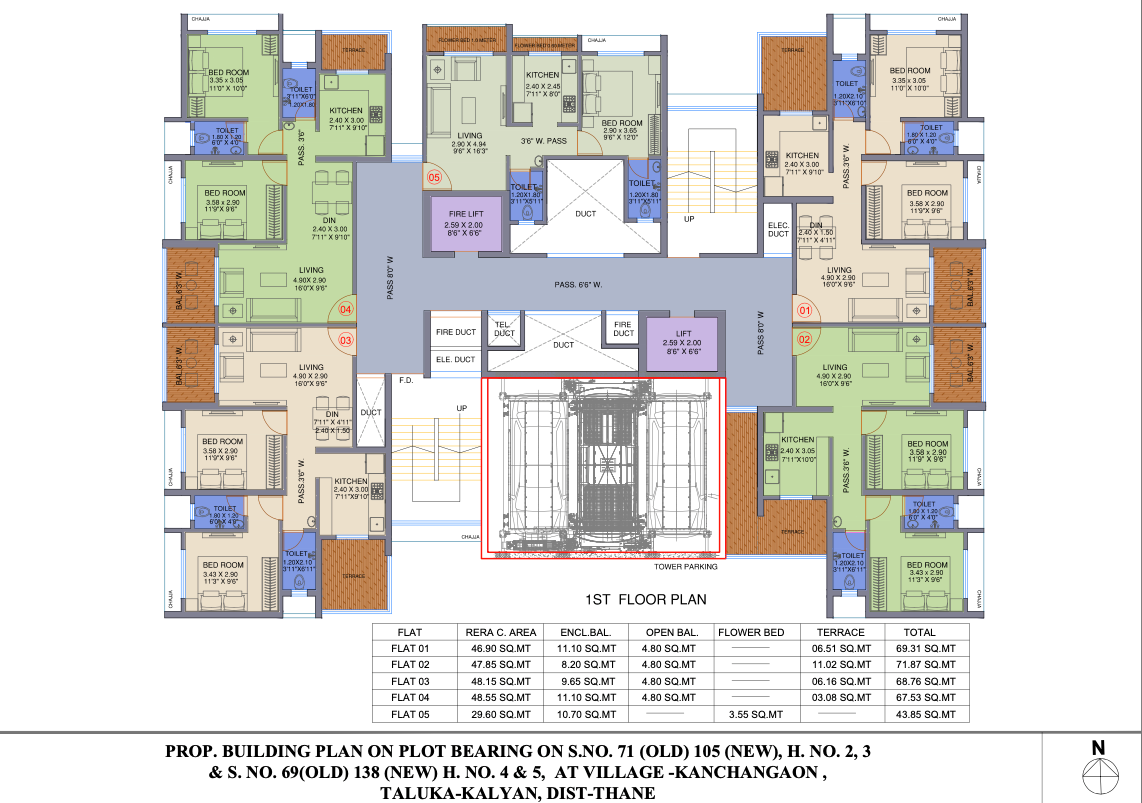 Mangeshi 23 Carat Gold, Dombivli — floor plan 1