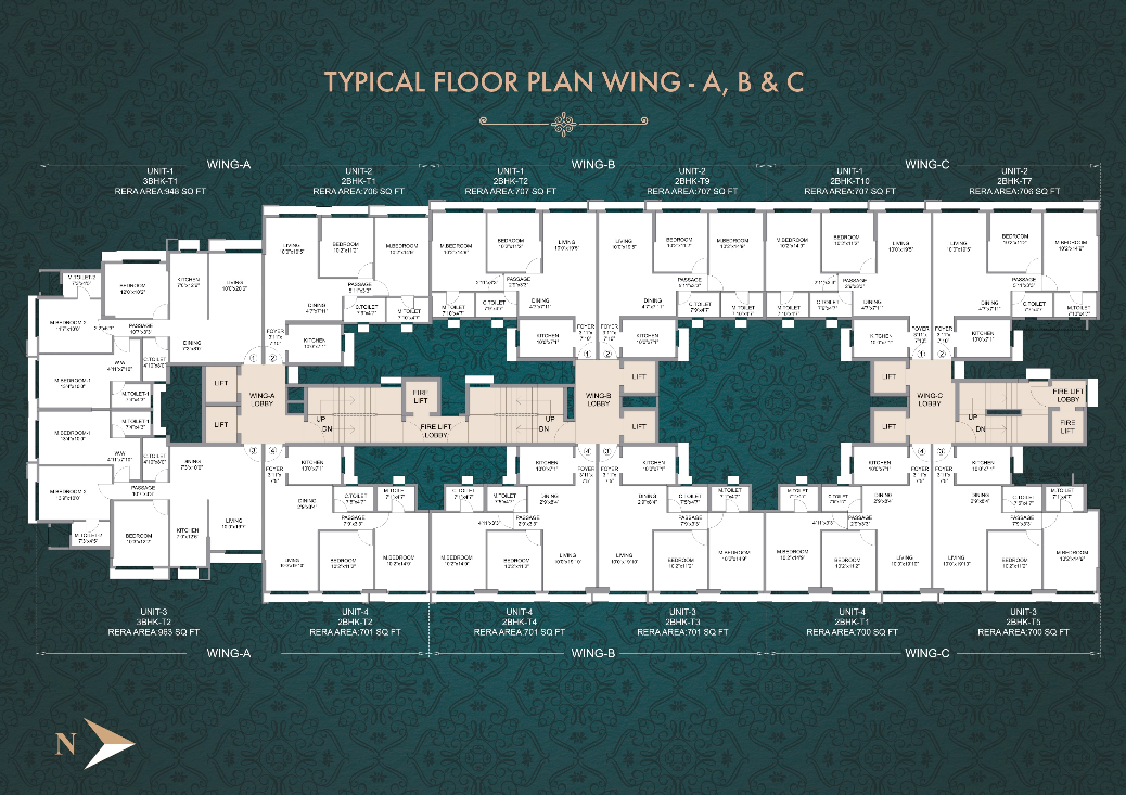 Romell Asrava, Andheri West — floor plan 1