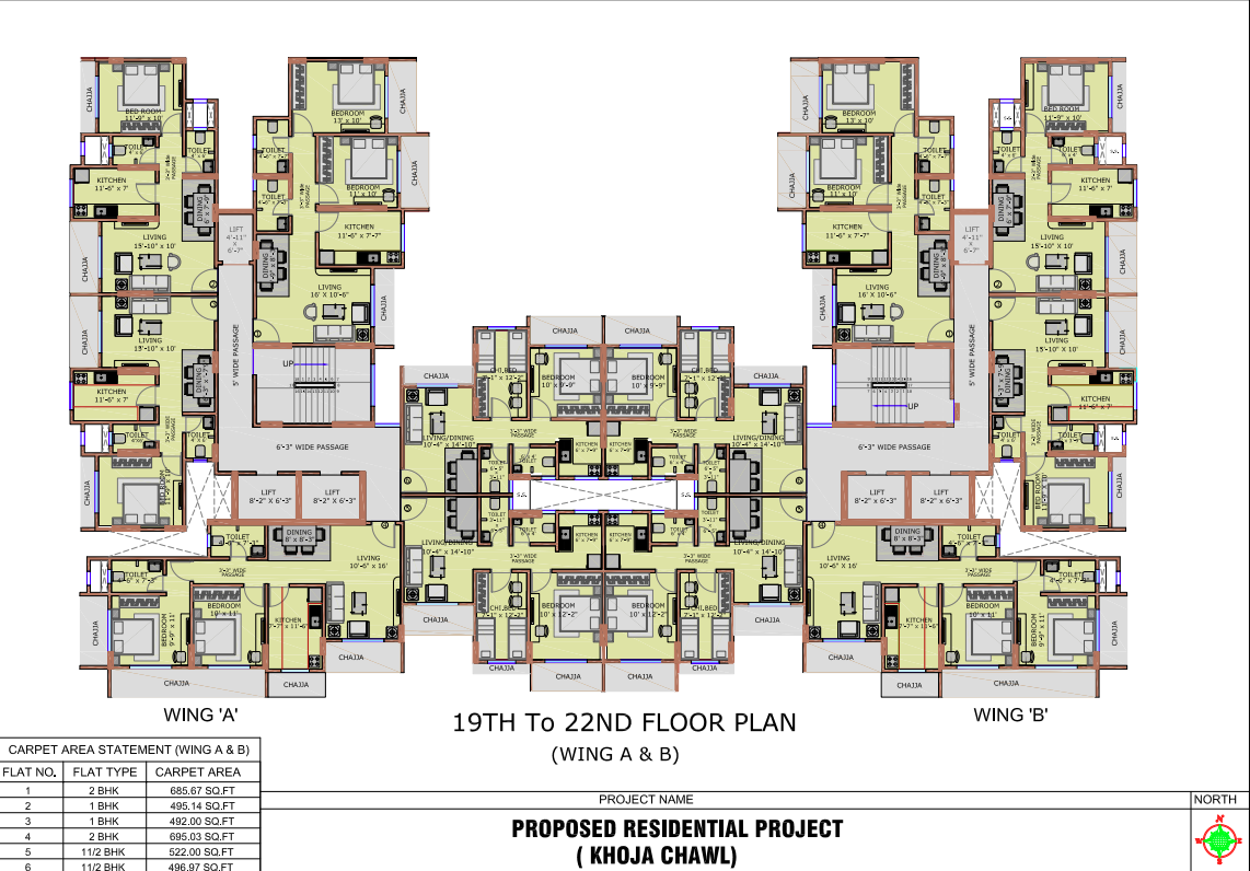 Shree Nakoda Heights, Byculla — floor plan 1