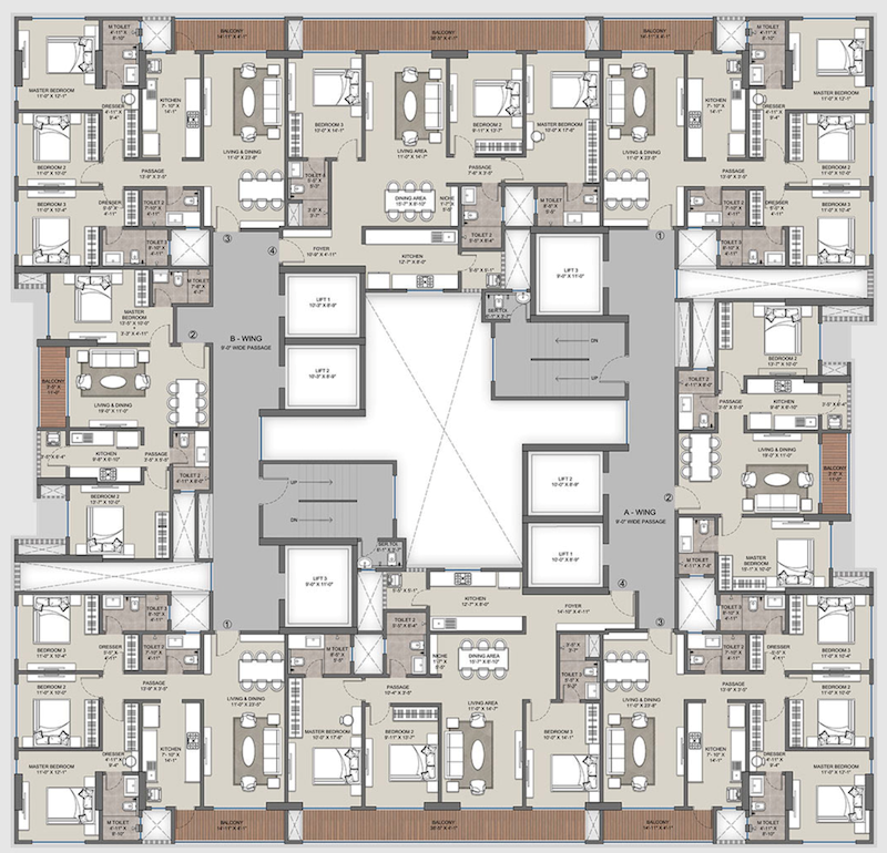 Antariksh Alpha, Ghatkopar East — floor plan 1