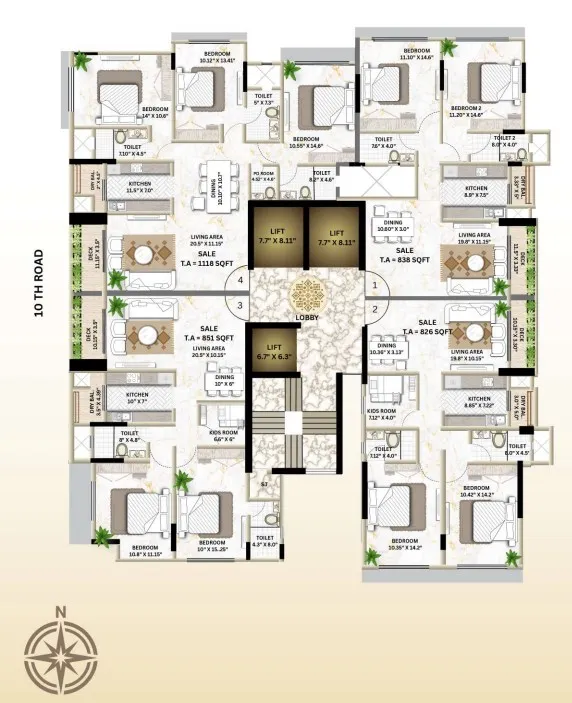 Luminaara, Khar West — floor plan 1