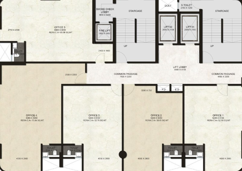 Sixty 3 W E Bizpark, Goregaon East — floor plan 1