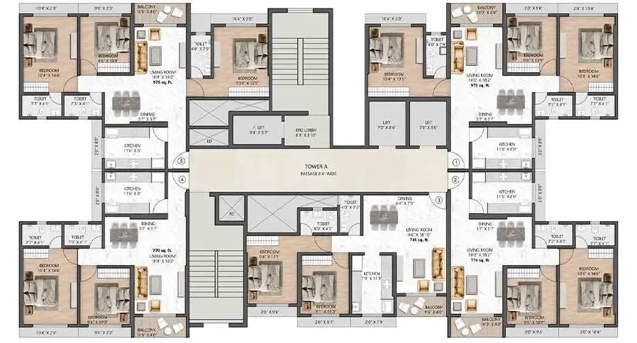 Shelar Supremus, Kalyan — floor plan 1