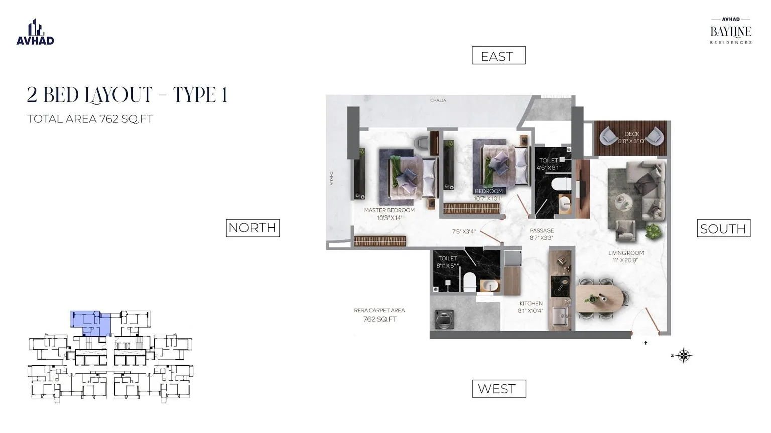Avhad Bayline Residences, Mahim — floor plan 1