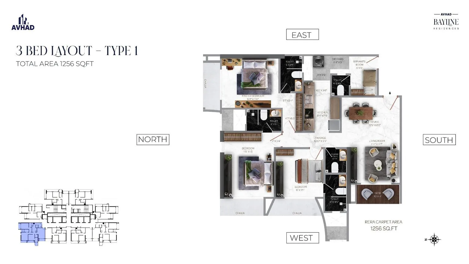 Avhad Bayline Residences, Mahim — floor plan 4