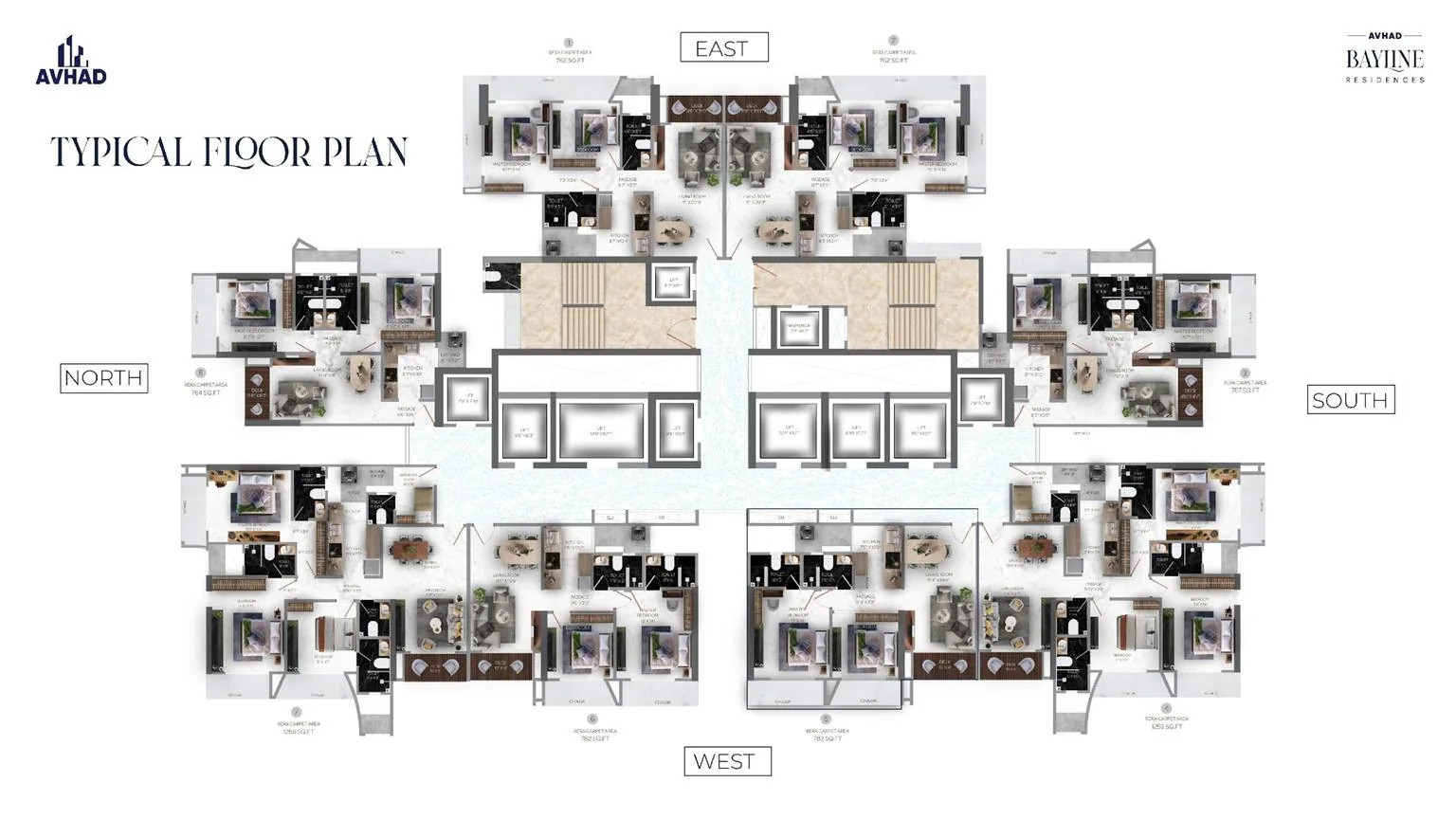 Avhad Bayline Residences, Mahim — floor plan 5