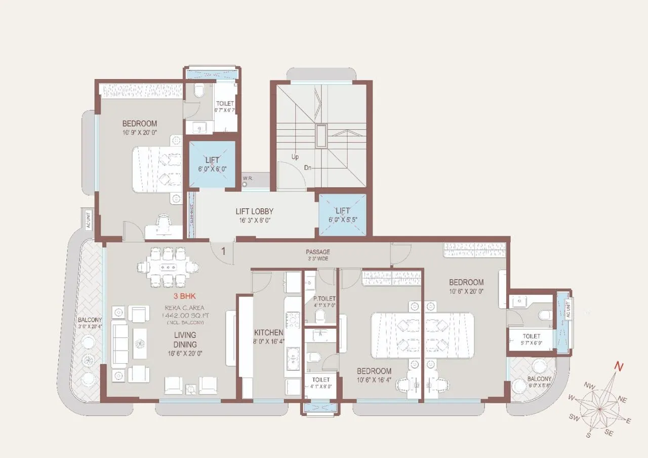 Kripa Oasis, Bandra West — floor plan 1