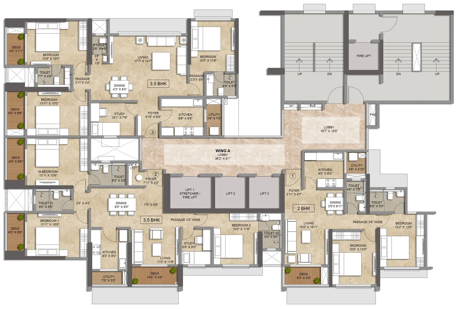 Blue Zone, Malad East — floor plan 1