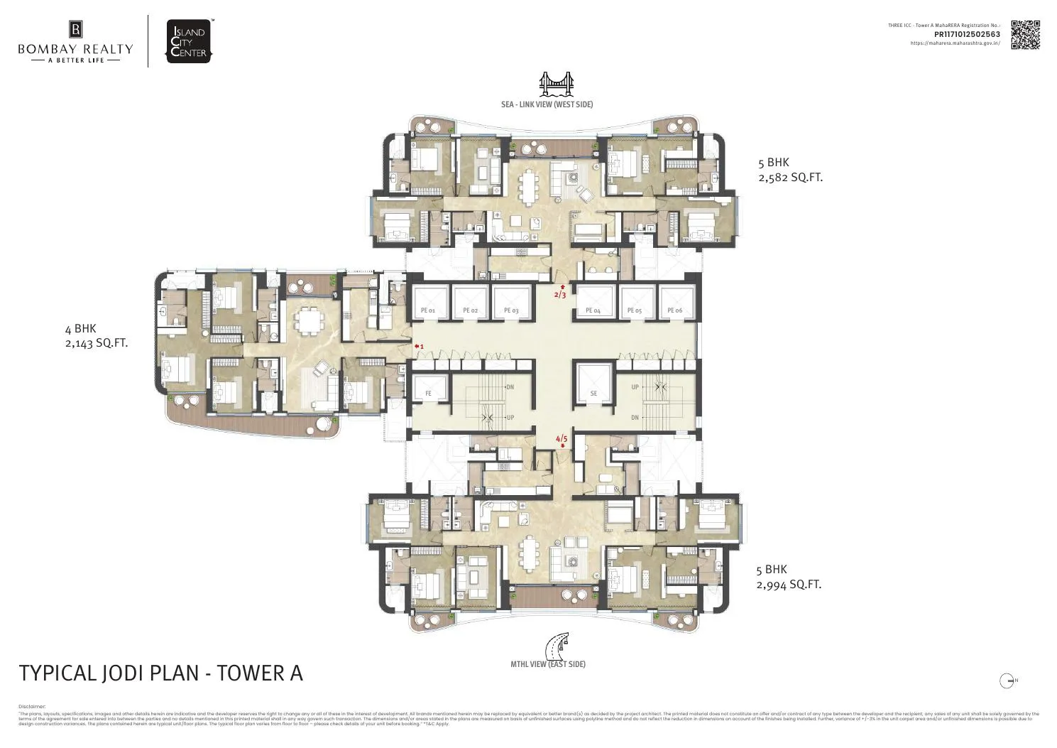 Three ICC - Tower A, Dadar East — floor plan 5