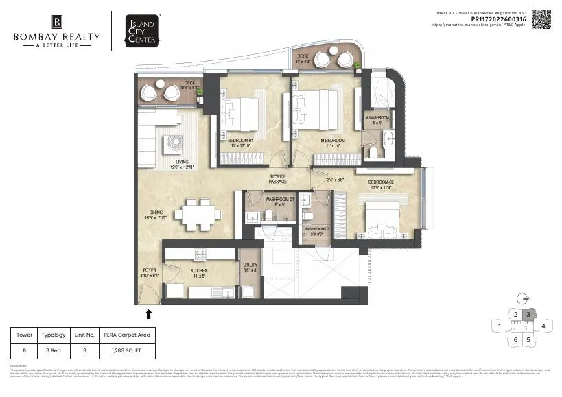 Three ICC - Tower B, Dadar East — floor plan 3